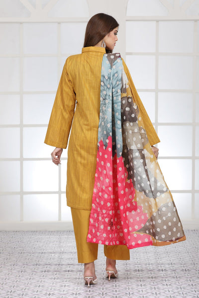 Mustard Cambric Suit (3 Piece) - Limelight