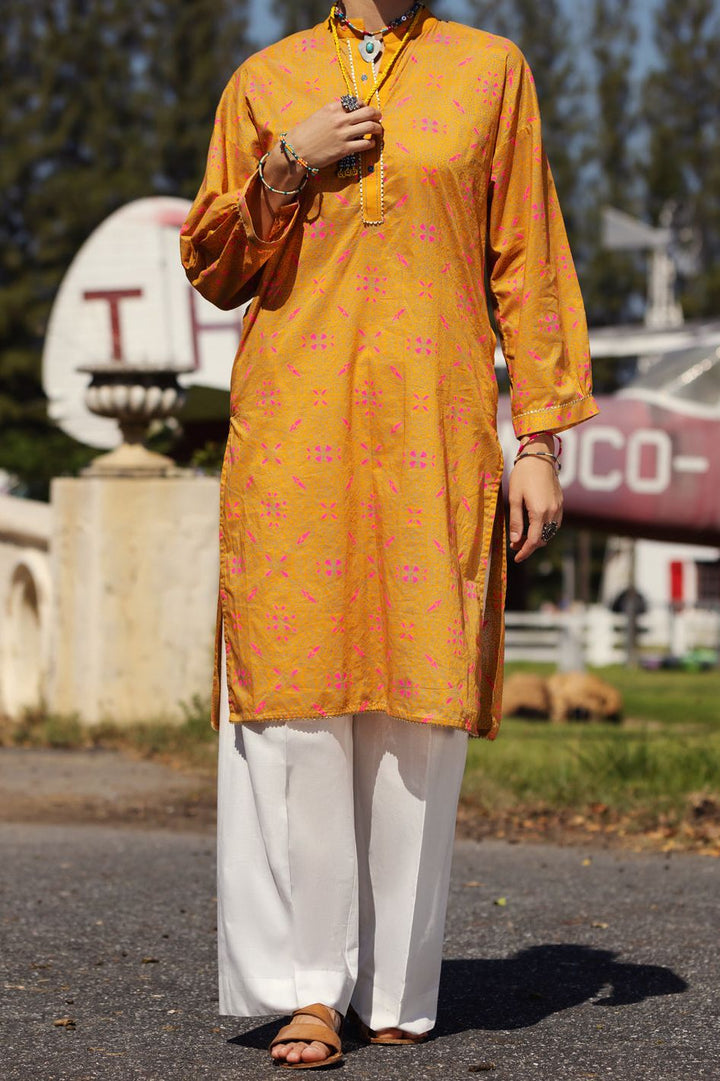 Lawn Orange Kurti - Almirah