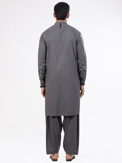 Blended Dark Grey Kameez Shalwar - Almirah