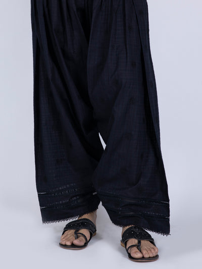 Jacquard Black Trouser - Almirah