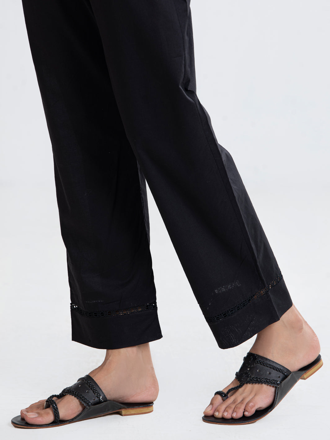 Lawn Black Trouser - Almirah