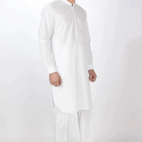 Cotton White Kurta Trouser - Almirah