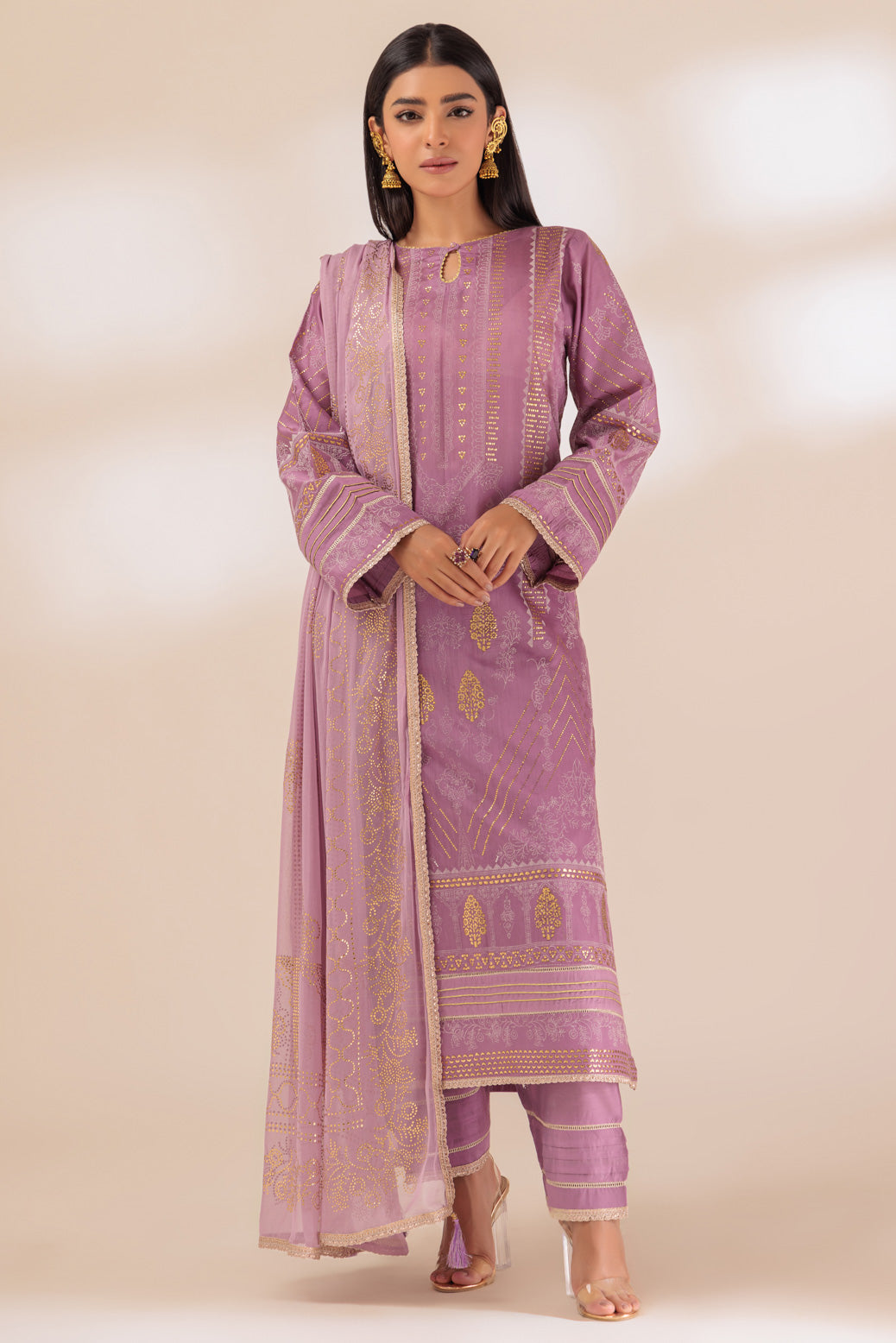 Viscose Purple 3 Piece Suit - Bonanza