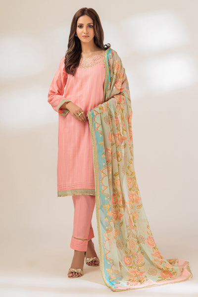 Jacquard Peach 3 Piece Suit - Bonanza