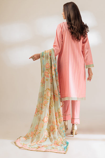 Jacquard Peach 3 Piece Suit - Bonanza