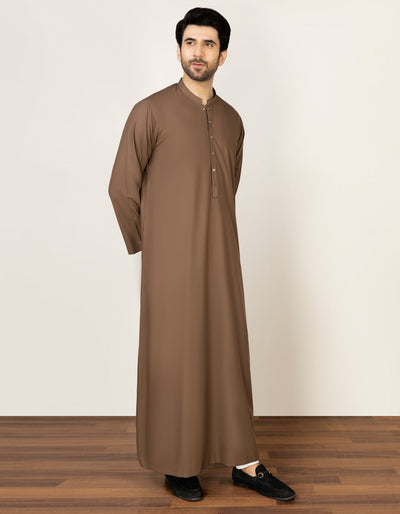 Blended Brown Jubba - J. Junaid Jamshed