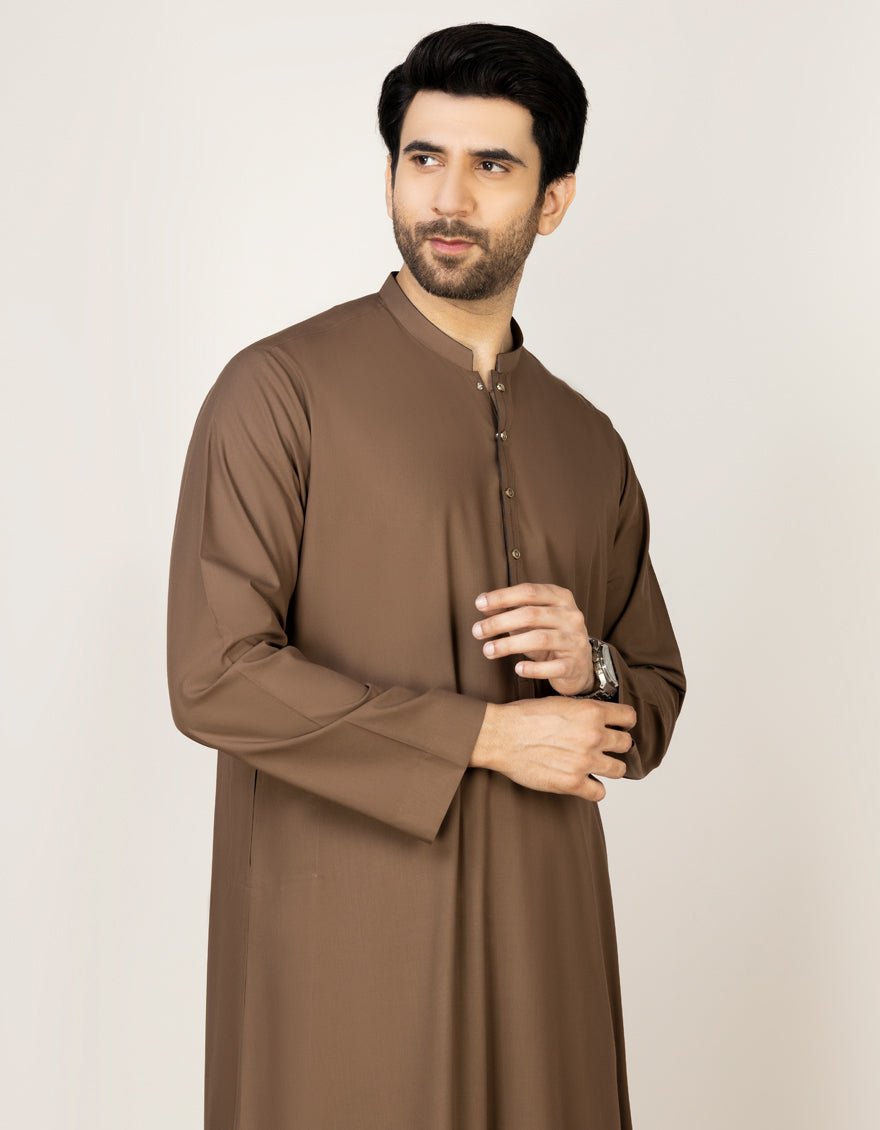 Blended Brown Jubba - J. Junaid Jamshed