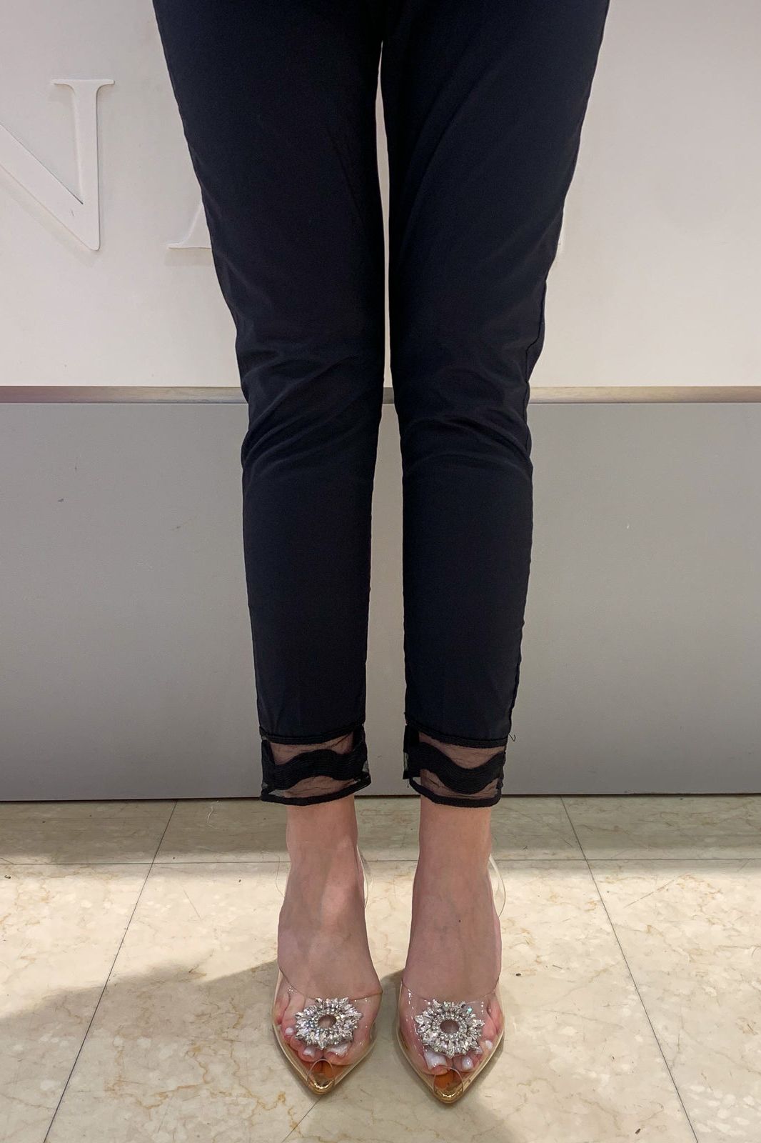 Cotton Black Trouser - Stonez