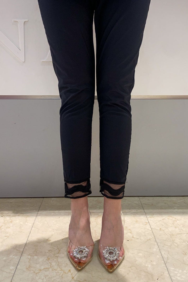 Cotton Black Trouser - Stonez