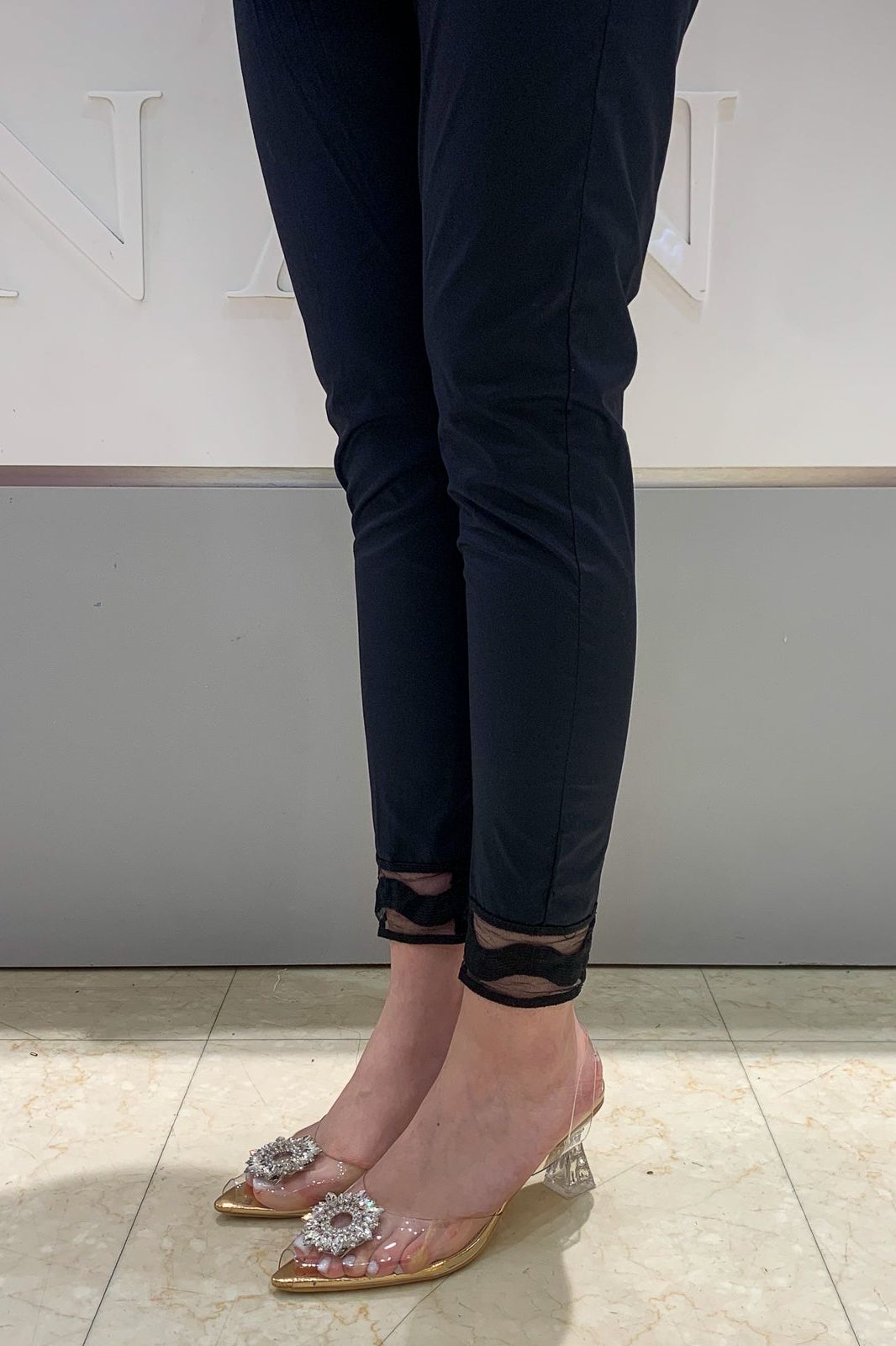 Cotton Black Trouser - Stonez