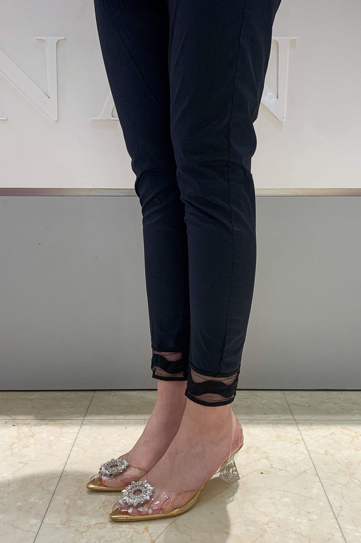 Cotton Black Trouser - Stonez