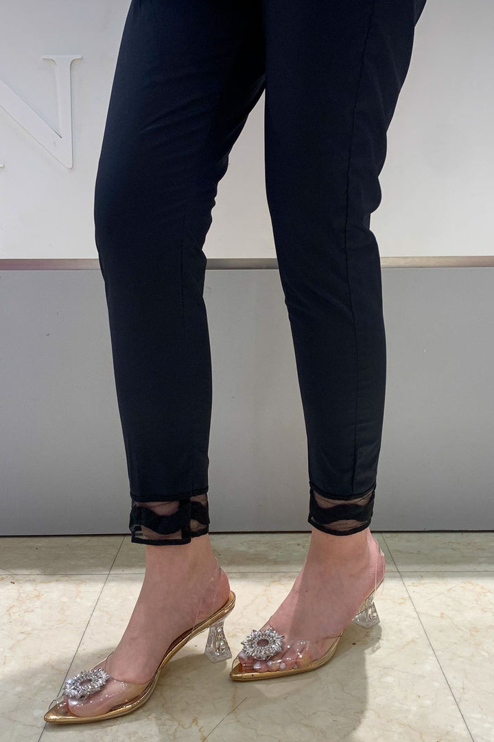 Cotton Black Trouser - Stonez