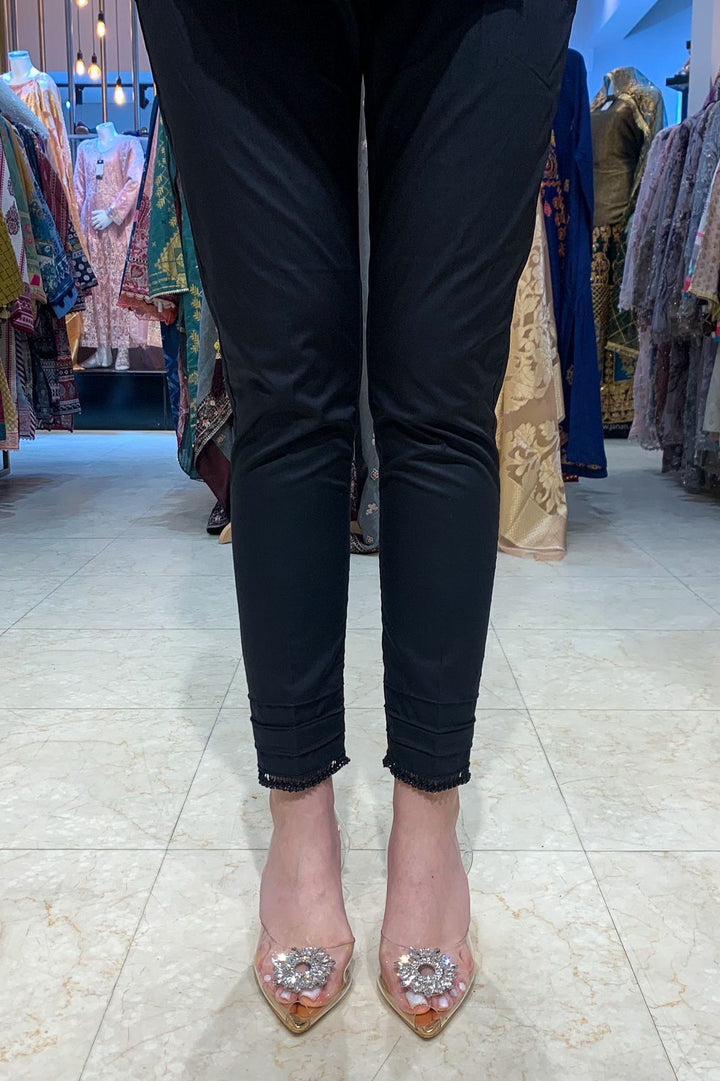 Cotton Black Trouser - Stonez