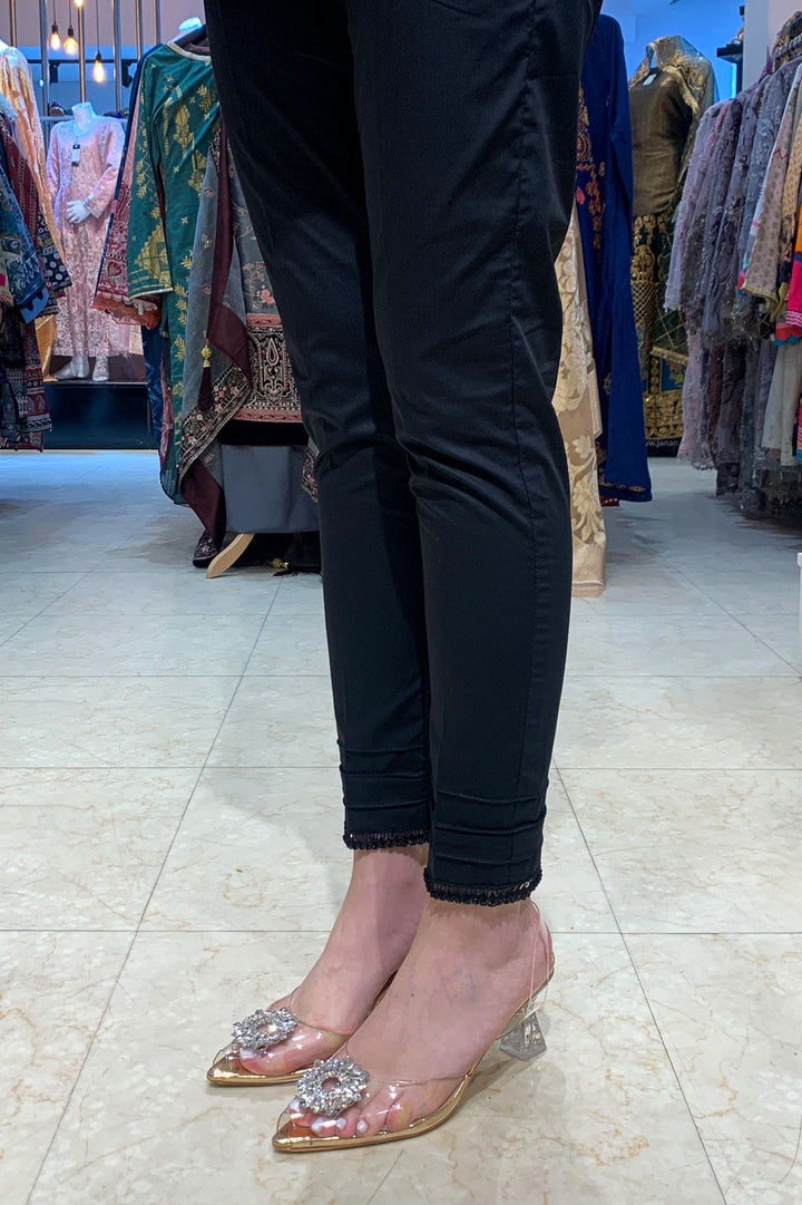 Cotton Black Trouser - Stonez