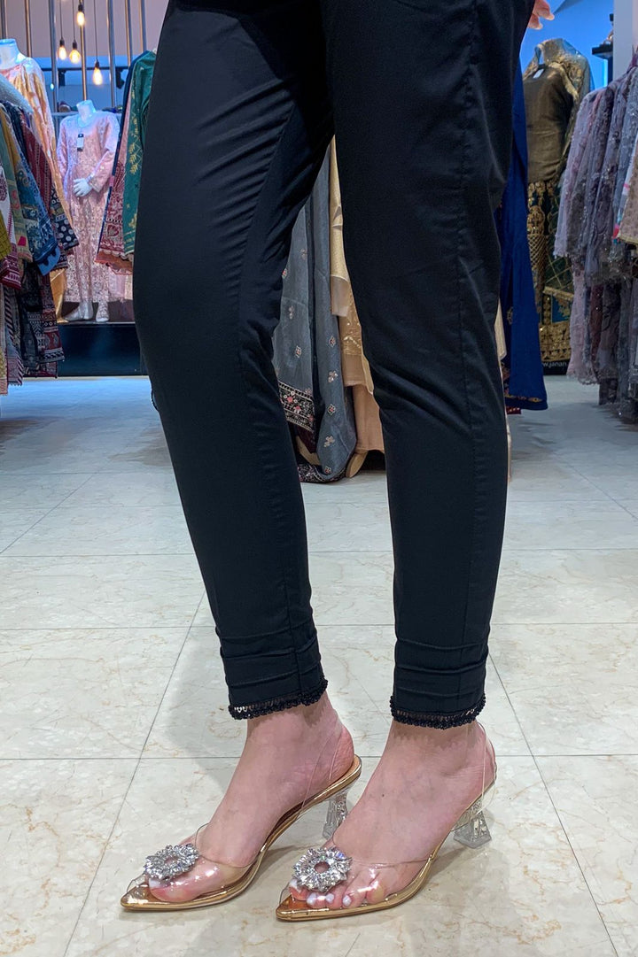 Cotton Black Trouser - Stonez