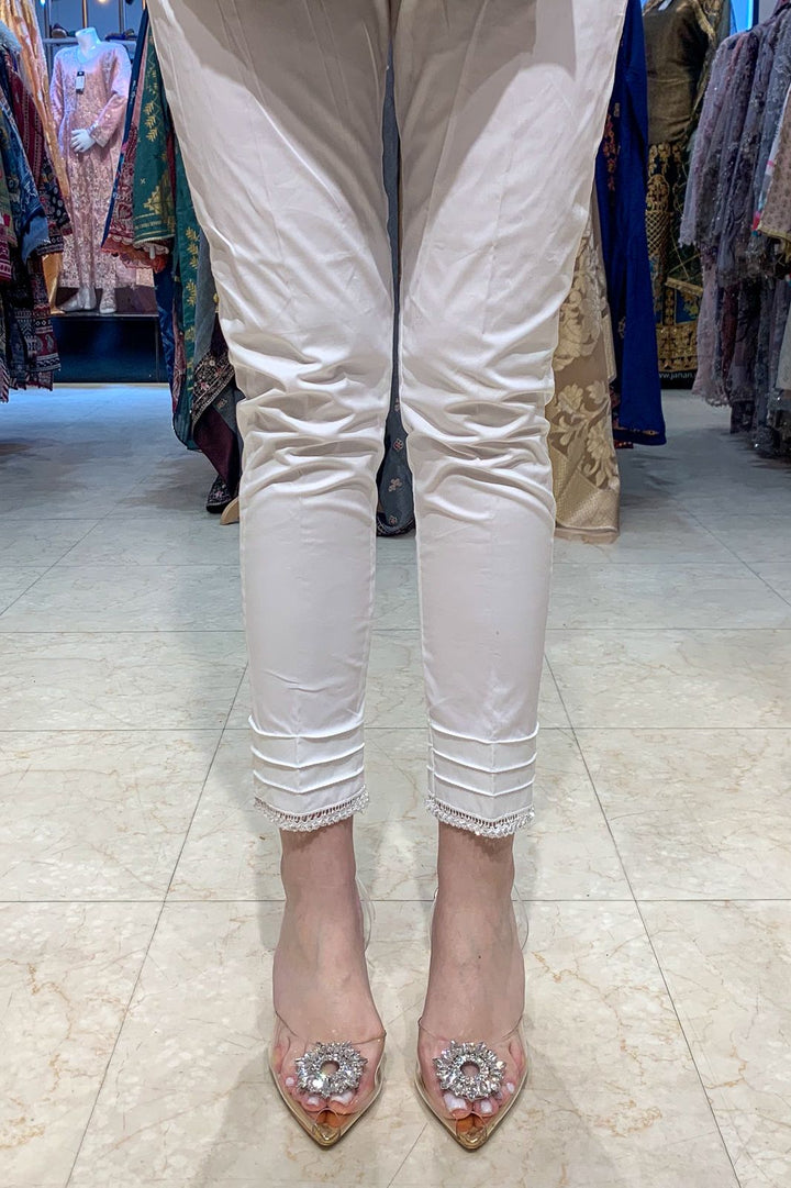 Cotton White Trouser - Stonez