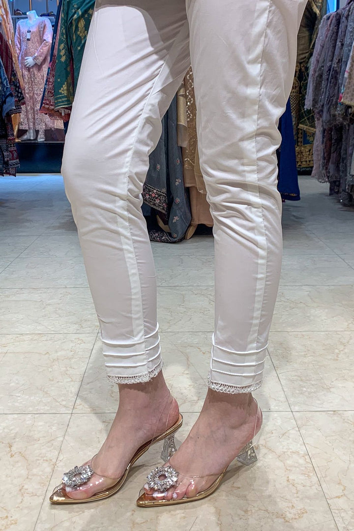 Cotton White Trouser - Stonez