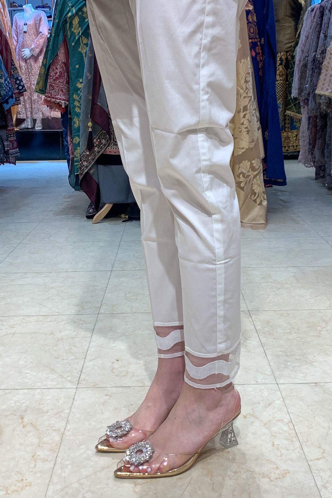 Cotton White Trouser - Stonez