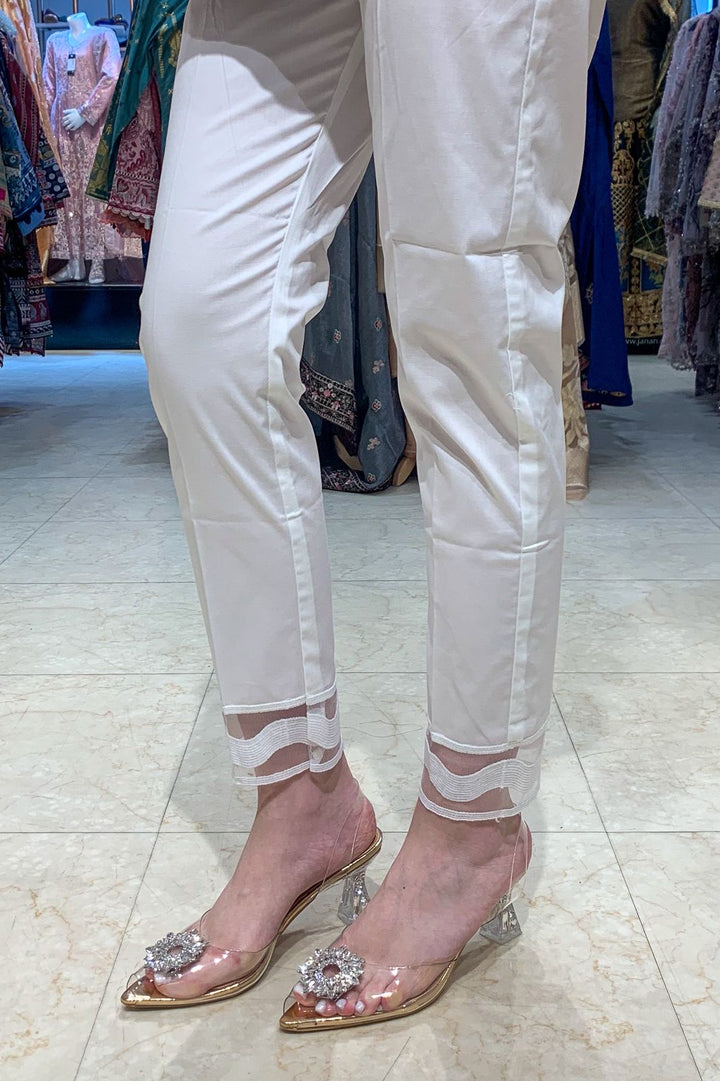 Cotton White Trouser - Stonez