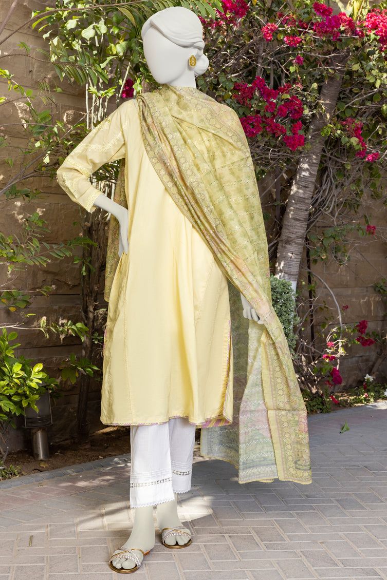 Dyed Yellow 2 Piece Suit - J. Junaid Jamshed