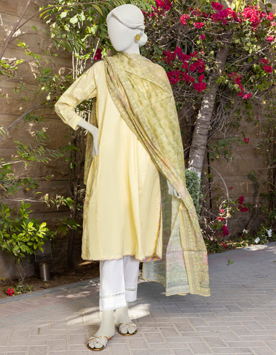Dyed Yellow 2 Piece Suit - J. Junaid Jamshed