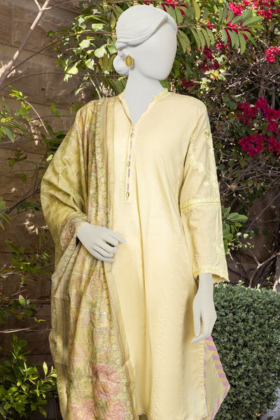 Dyed Yellow 2 Piece Suit - J. Junaid Jamshed