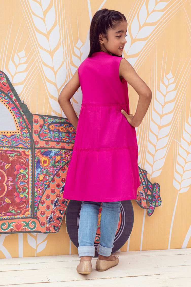 Khaddar Pink Kurti - J. Junaid Jamshed