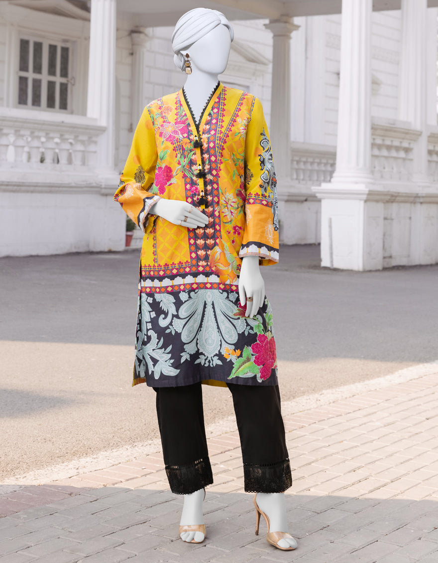 Cambric Yellow 2 Piece Suit - J. Junaid Jamshed