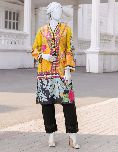 Cambric Yellow 2 Piece Suit - J. Junaid Jamshed