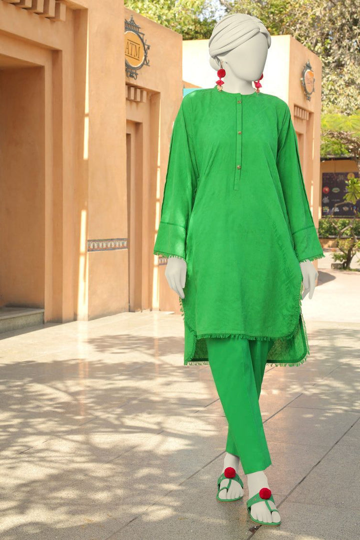 Lawn Green Kurti - J. Junaid Jamshed