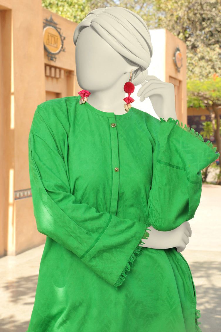 Lawn Green Kurti - J. Junaid Jamshed