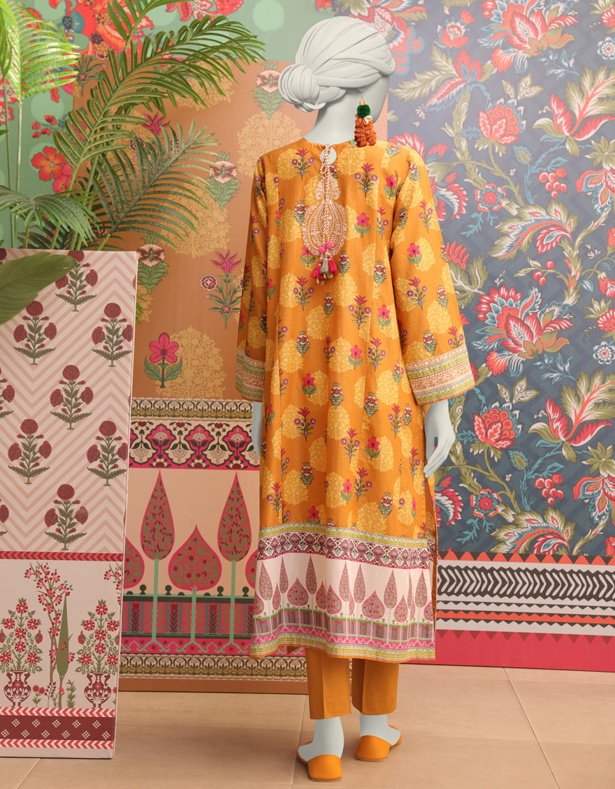 Lawn Mustard Kurti - J. Junaid Jamshed