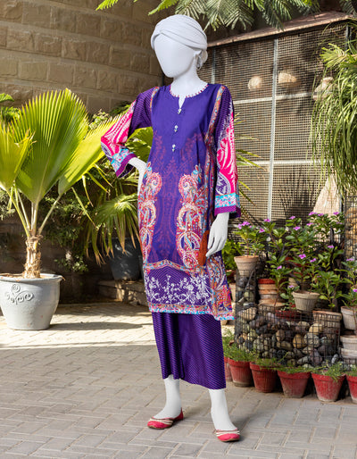 Lawn Purple 2 Piece Suit - J. Junaid Jamshed