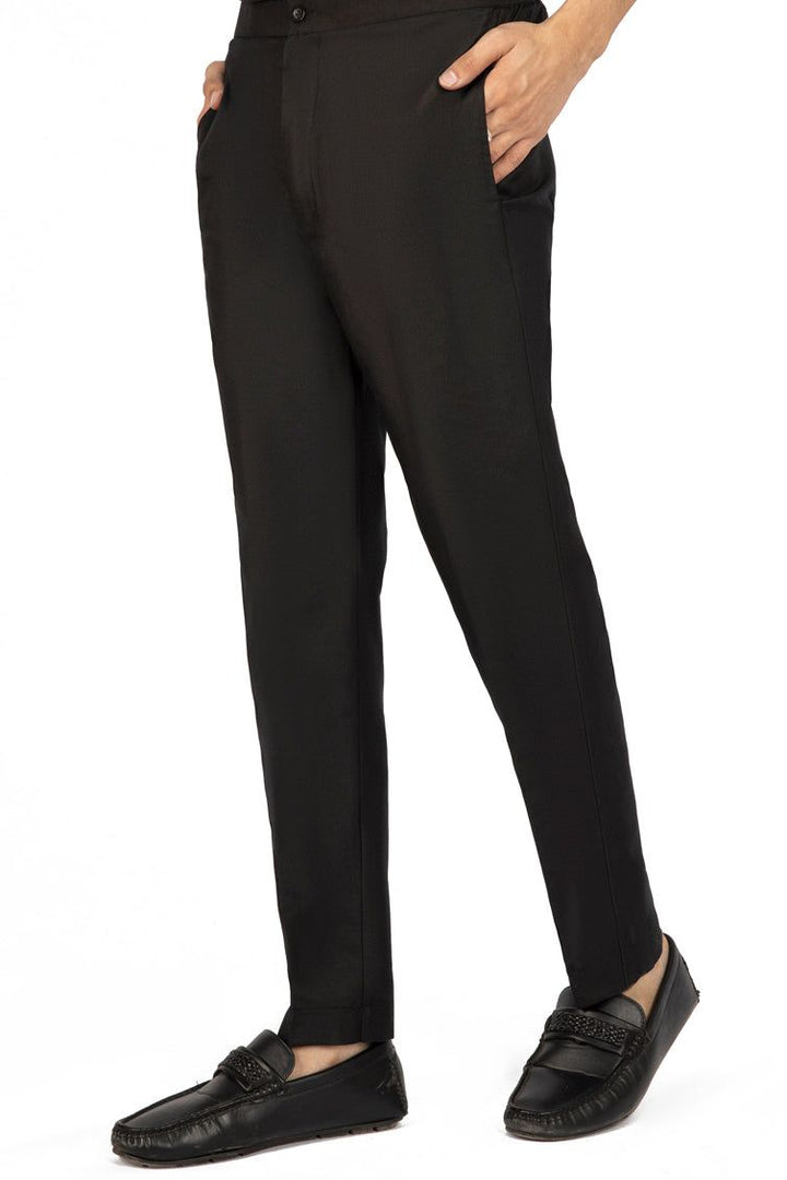 Blended Black Trouser - J. Junaid Jamshed