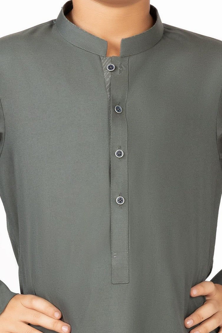 Polyester Viscose Green Jubba - J. Junaid Jamshed