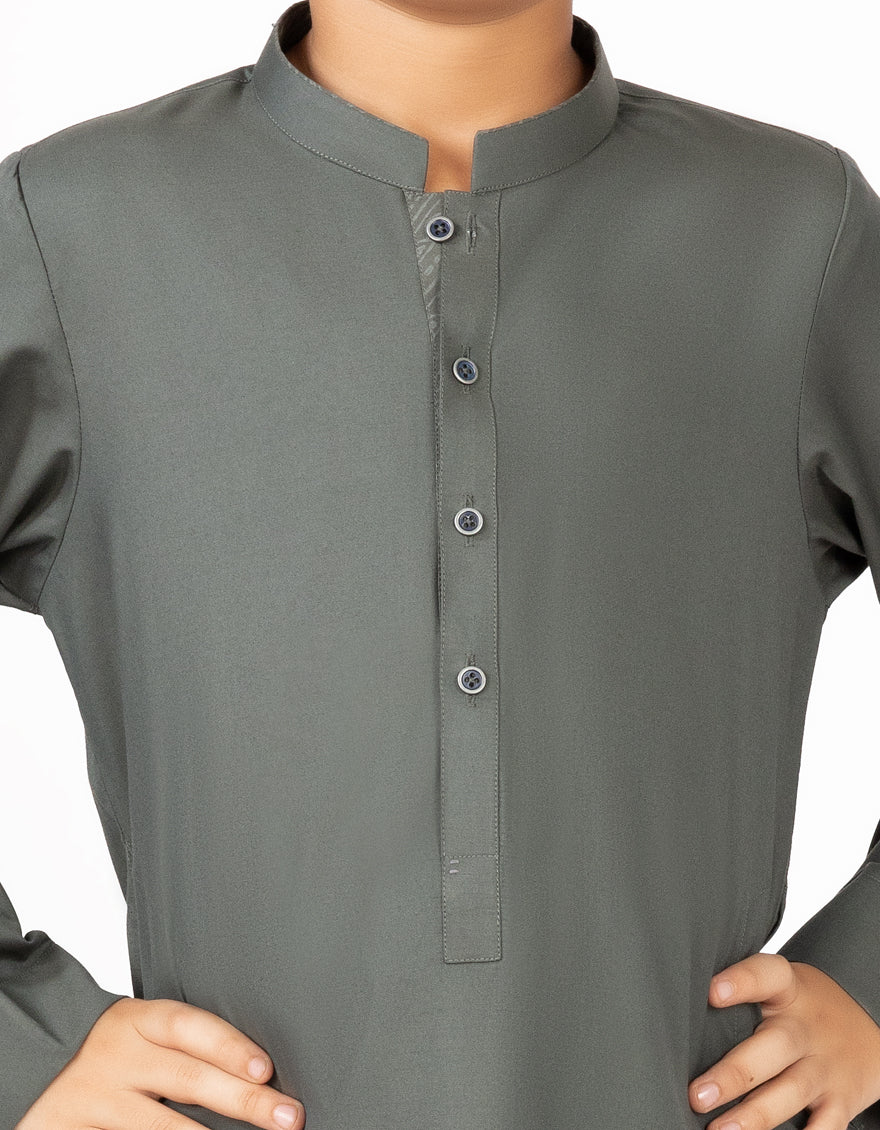 Polyester Viscose Green Jubba - J. Junaid Jamshed