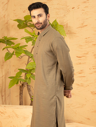 Cotton Green Kameez Shalwar - Waseem Akram by Almirah