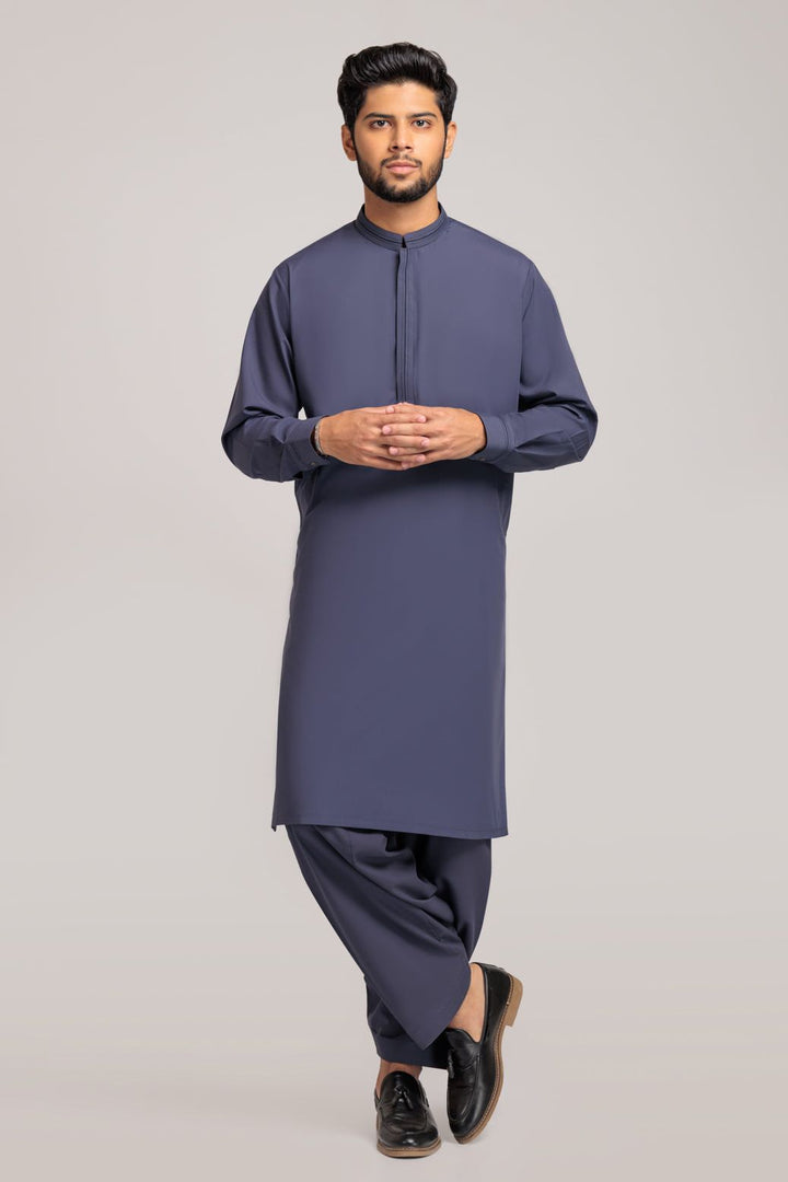 Blended Coal Kurta Shalwar - Bonanza