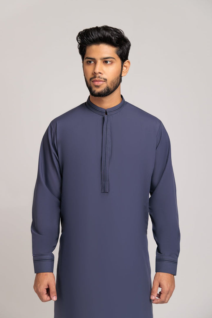 Blended Coal Kurta Shalwar - Bonanza