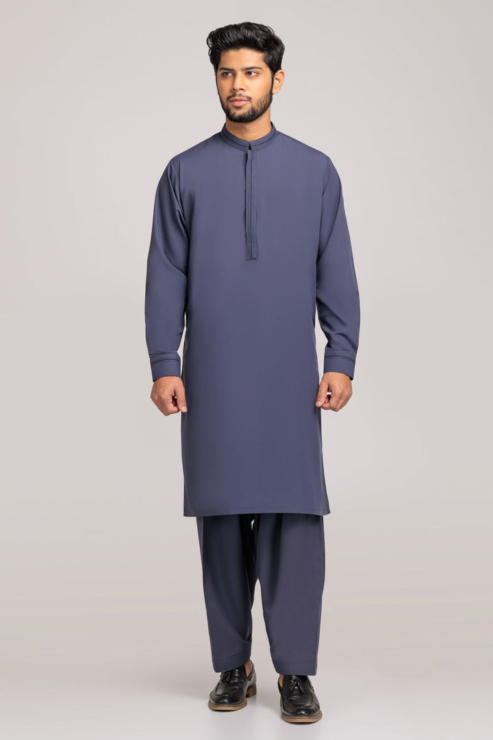 Blended Coal Kurta Shalwar - Bonanza
