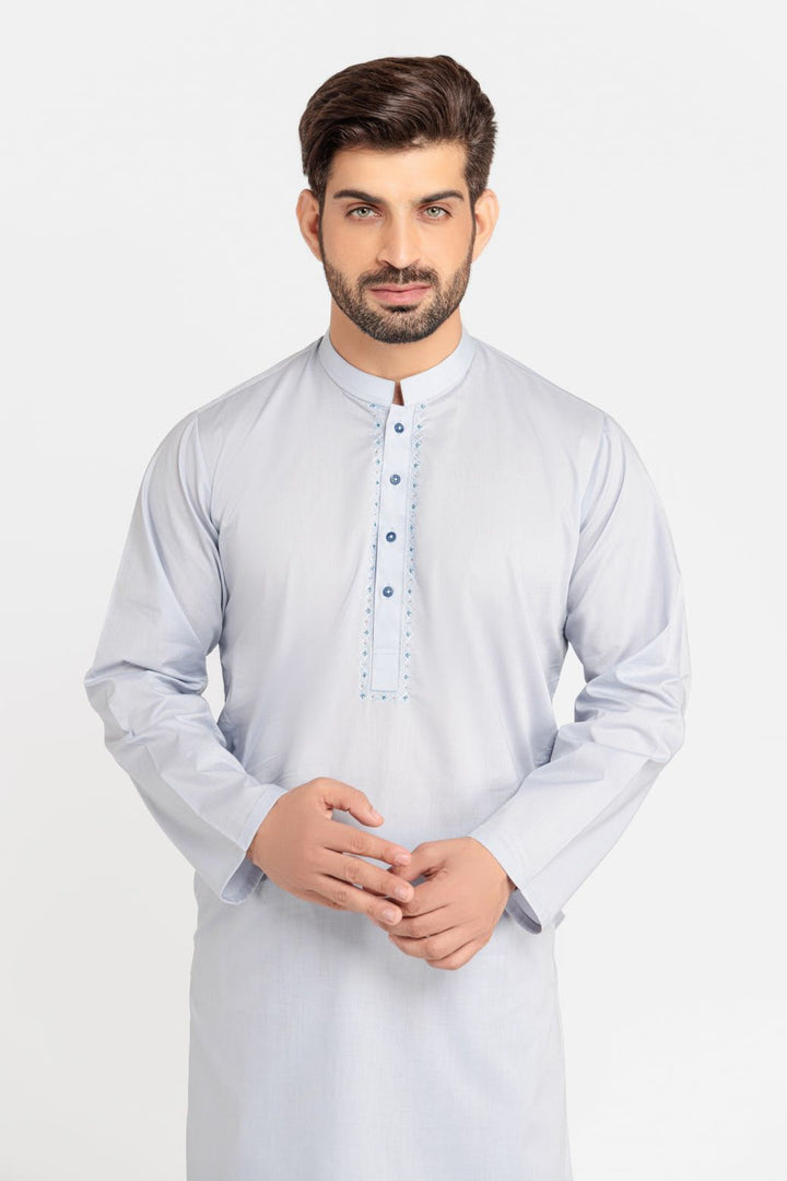 Blended Dark Grey Kurta Shalwar - Bonanza