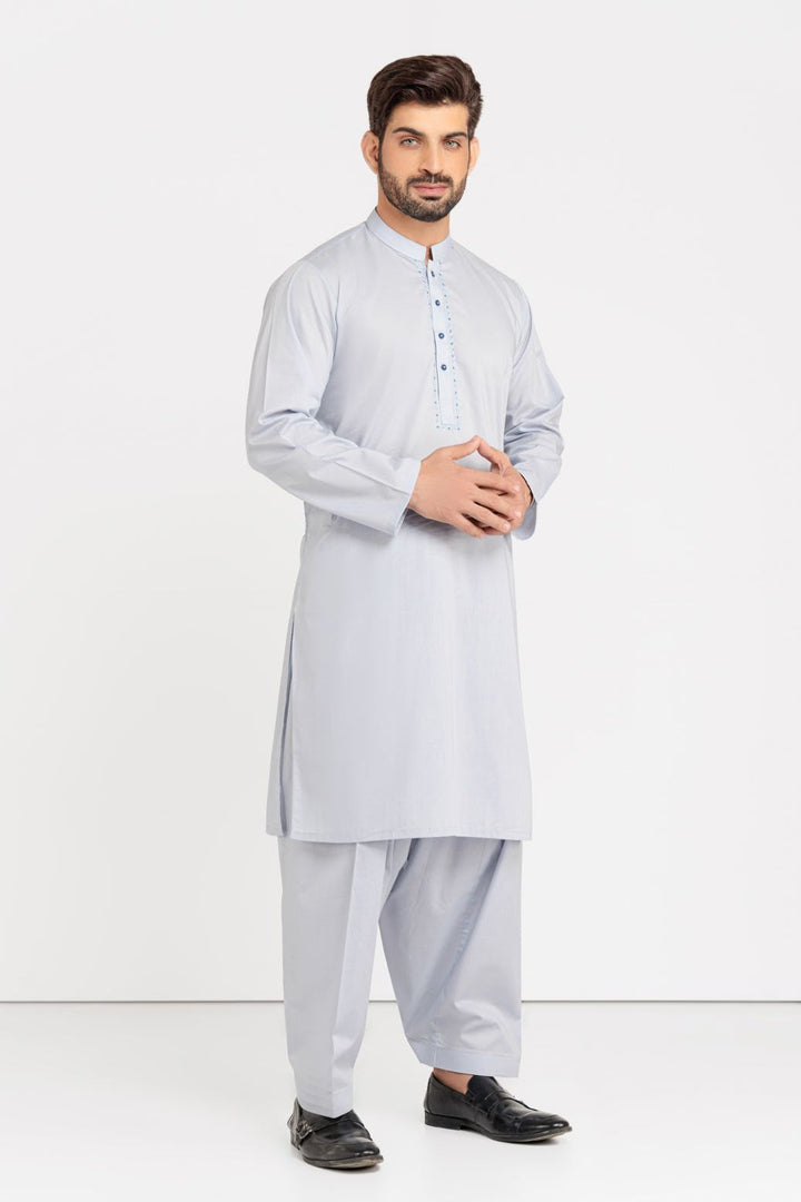 Blended Dark Grey Kurta Shalwar - Bonanza