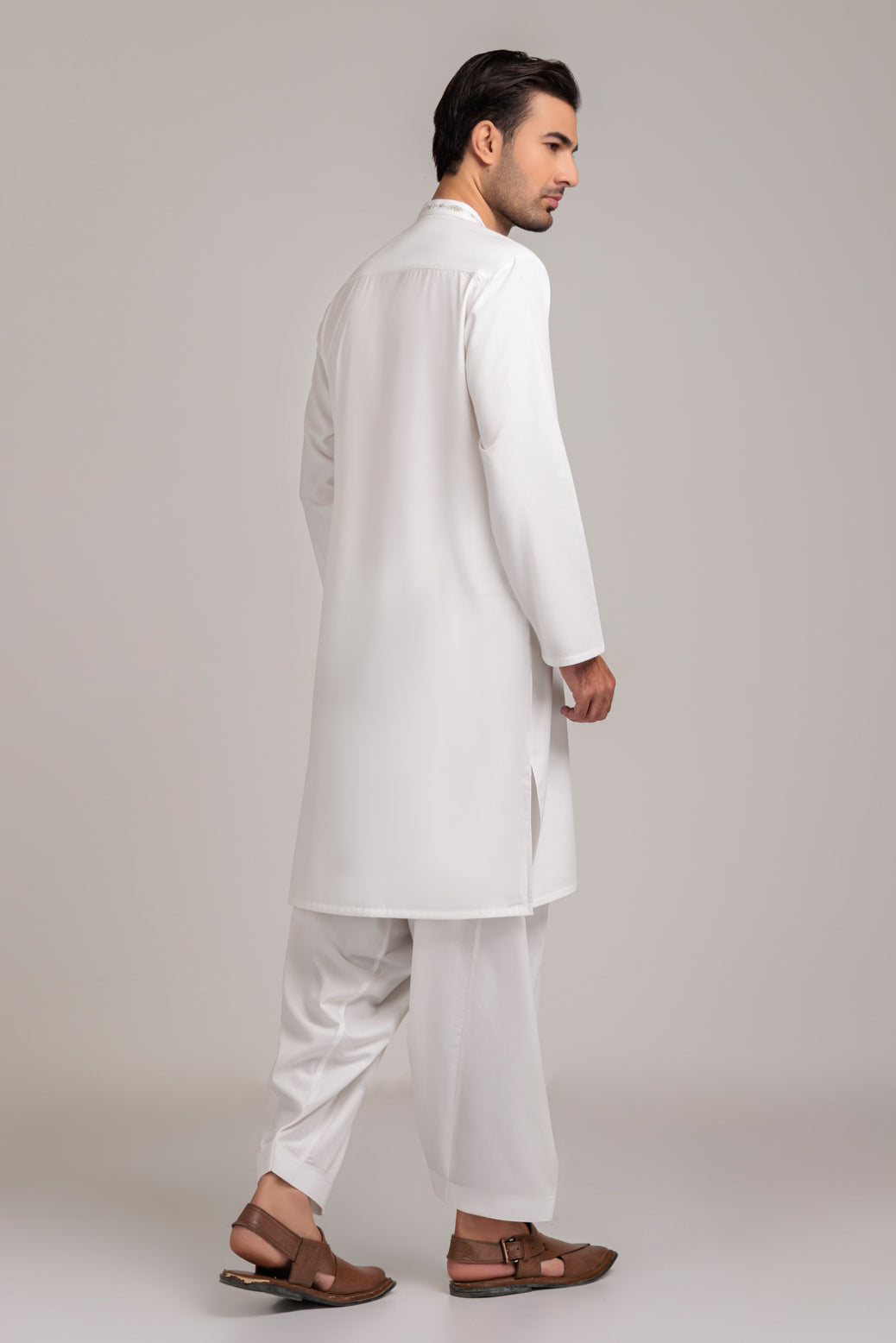 Blended Off White Kurta Shalwar - Bonanza