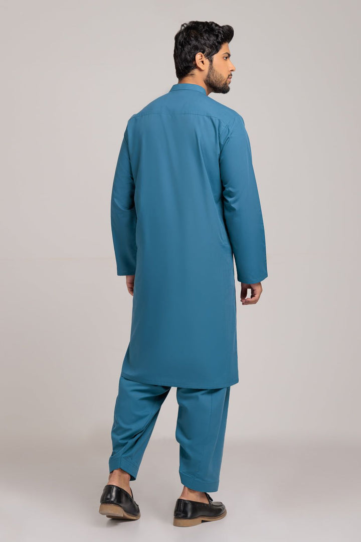 Blended Teal Kurta Shalwar - Bonanza