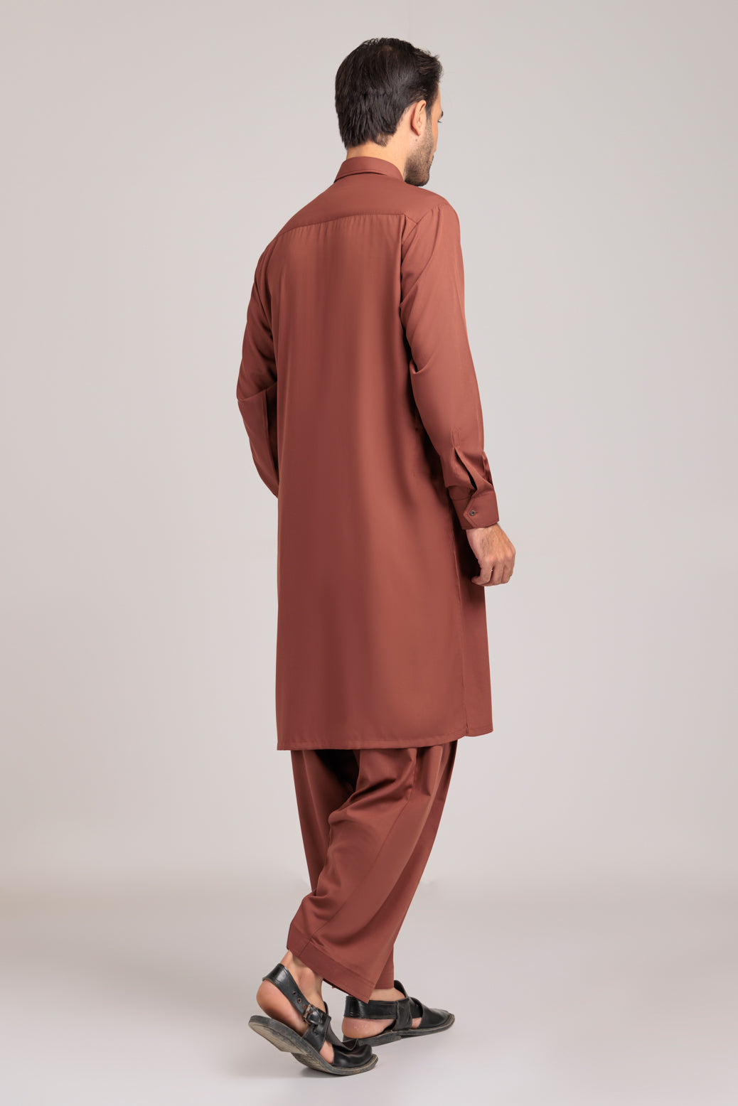 Blended Brown Kurta Shalwar - Bonanza