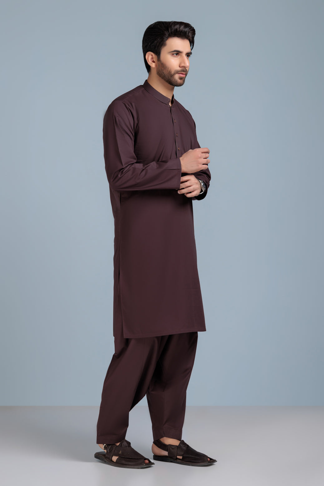 Blended Coffee Kurta Shalwar - Bonanza