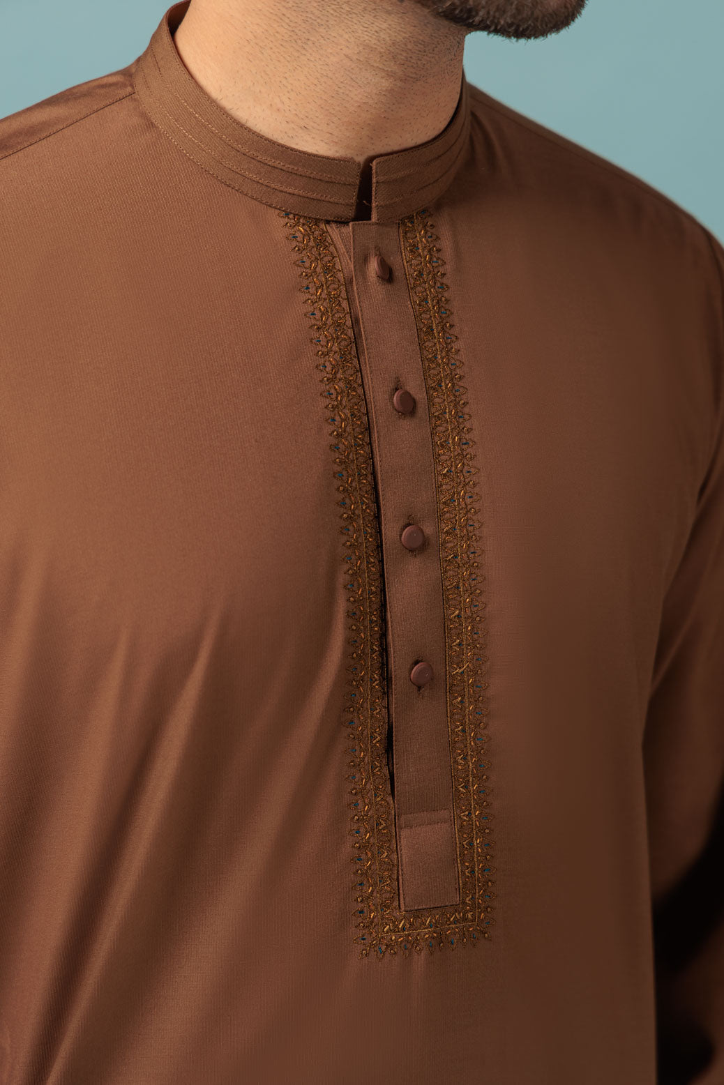 Blended Brown Kameez Shalwar - Bonanza