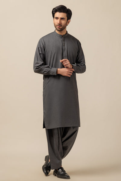 Blended Coal Kameez Shalwar - Bonanza