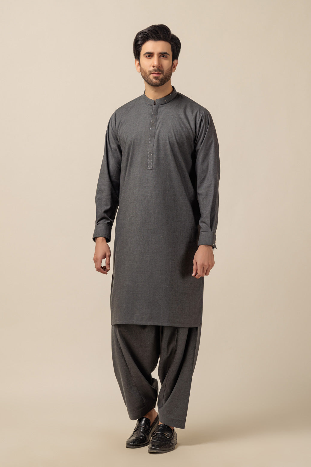 Blended Coal Kameez Shalwar - Bonanza