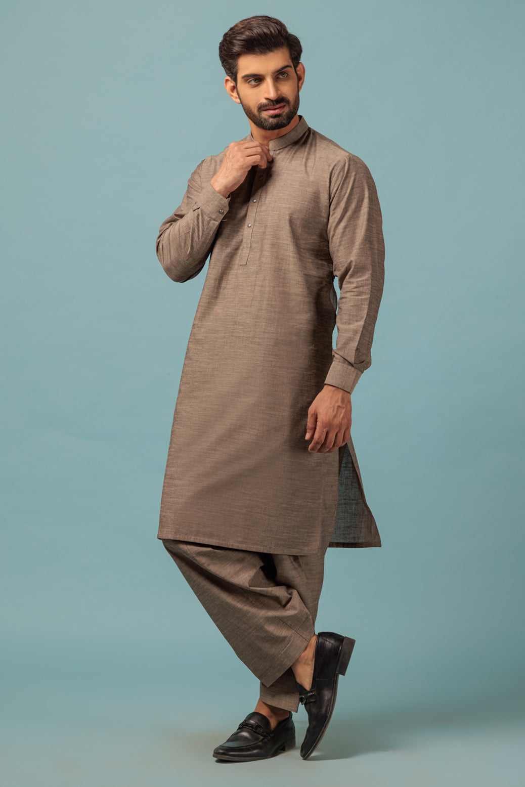 Yarn Dyed Stone Kameez Shalwar - Bonanza